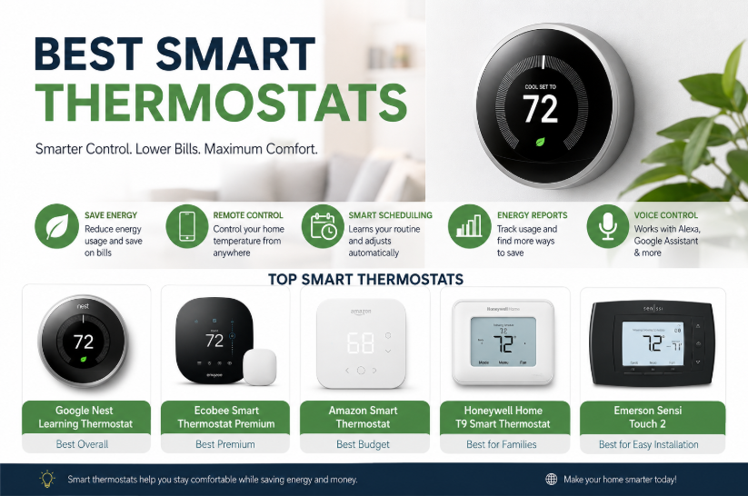 Best Smart Thermostats of 2026: Save Energy, Cut Utility Bills, and Enjoy Smarter Home Comfort