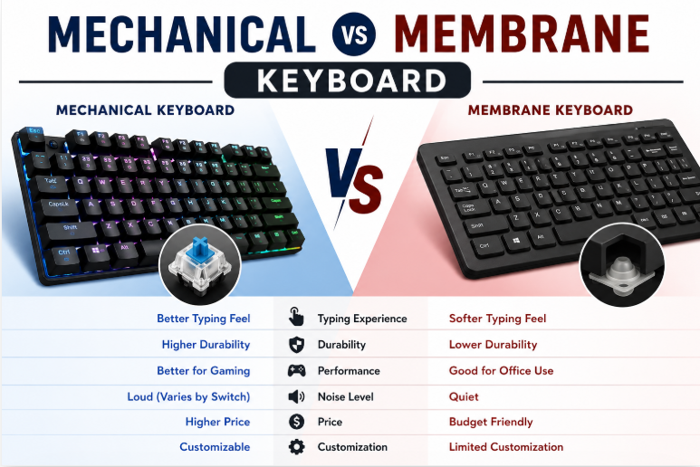 Mechanical vs Membrane Keyboard: Which One Is Better in 2026? The Ultimate Buying Guide for Every User